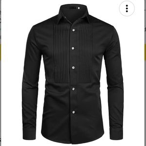 Mens Slim Fit Long Sleeve Tuxedo Dress Shirts/Prom Performing Shirt